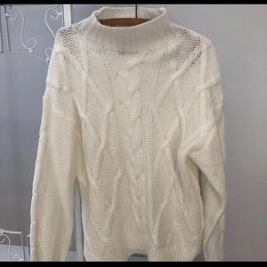 Express Turtle Neck White Sweater